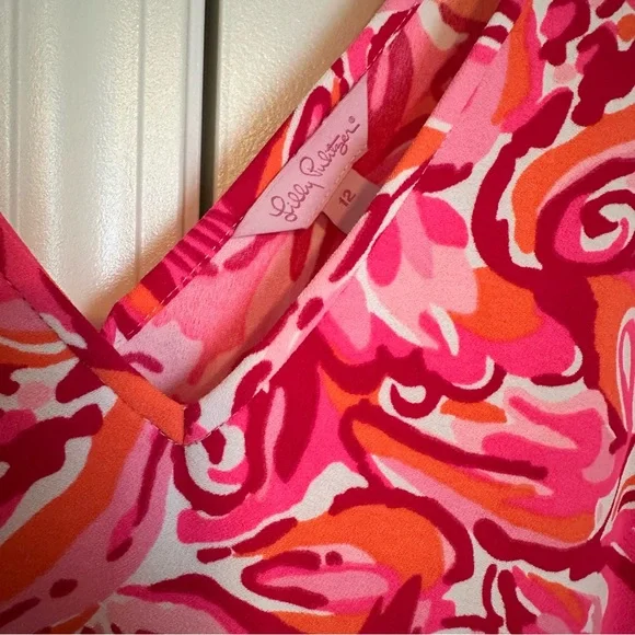 Lilly Pulitzer Pink and Orange Patterned Dress - Picture 2 of 3